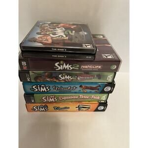 Lot of 6, The Sims & Sims 2 Expansion Packs PC Windows/Mac